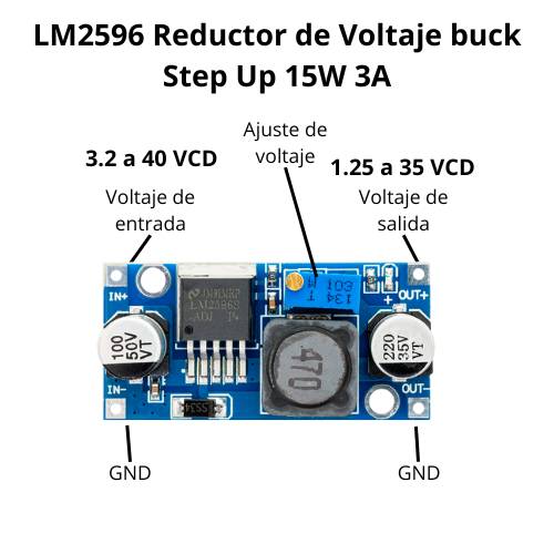 pinout LM2596 Regulador Step Down 